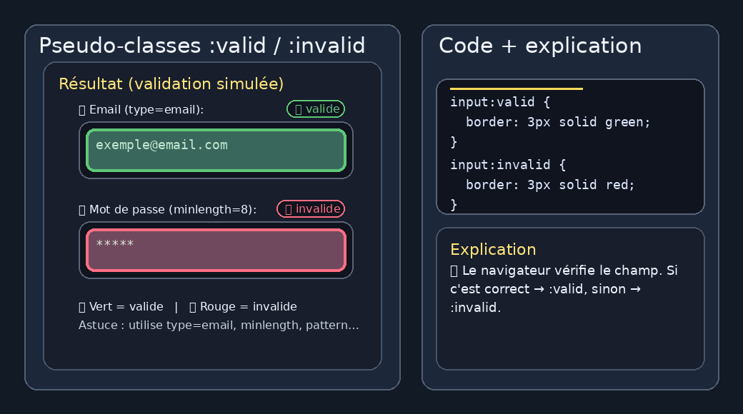 Pseudo-classes :valid et :invalid
